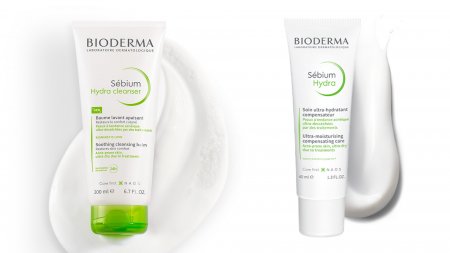 Presentation of the Bioderma Sébium Hydra Cleanser and Bioderma Hydra Cream cleansing and moisturising duo